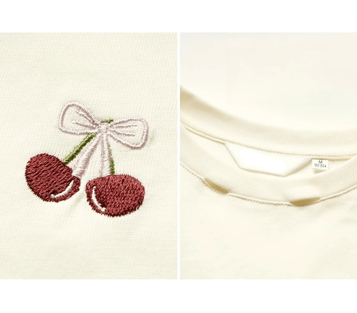 T-Shirt With Embroidered Scarf At The Neckline